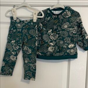 H&M Floral Green Outfit